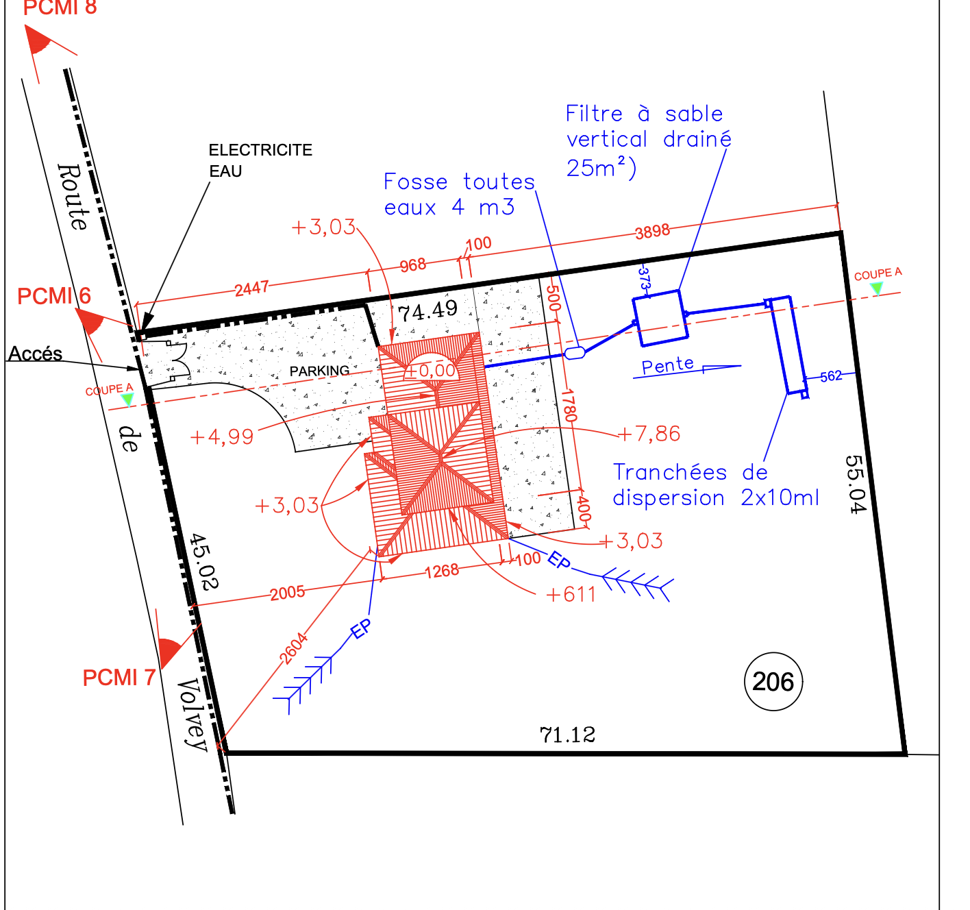 Plan de fondations et schéma technique